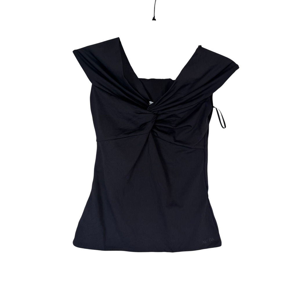 Aritzia Black Twist Front Draped Neck Sleeveless Top Style 115230 Size XS